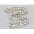 11-12mm Forma de batata White Pearl Fashion Necklace